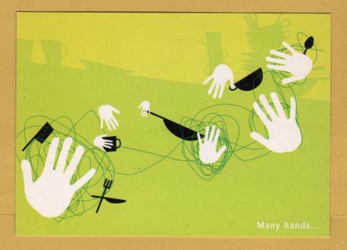 `Many Hands......Make Light Work` - Cliche Series - Postally Unused - Boomerang Media Postcard.